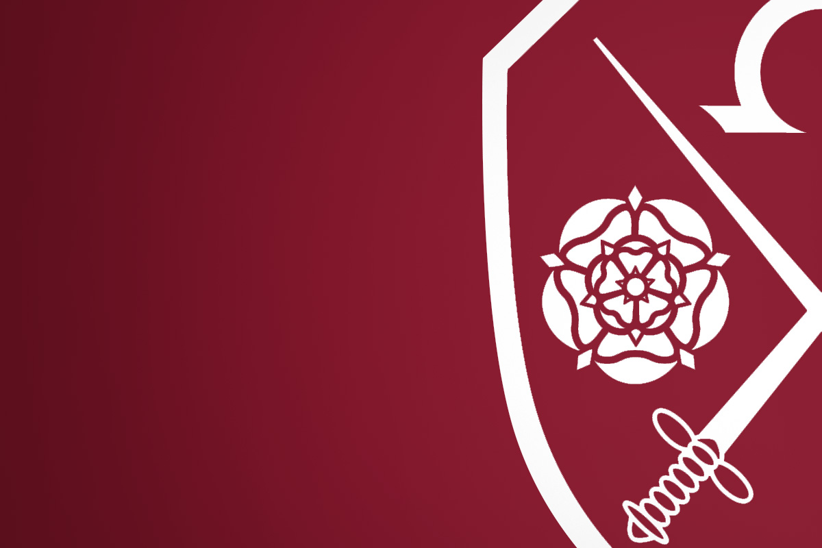 Policies background thumbnail with maroon background and half the East Barnet School crest.