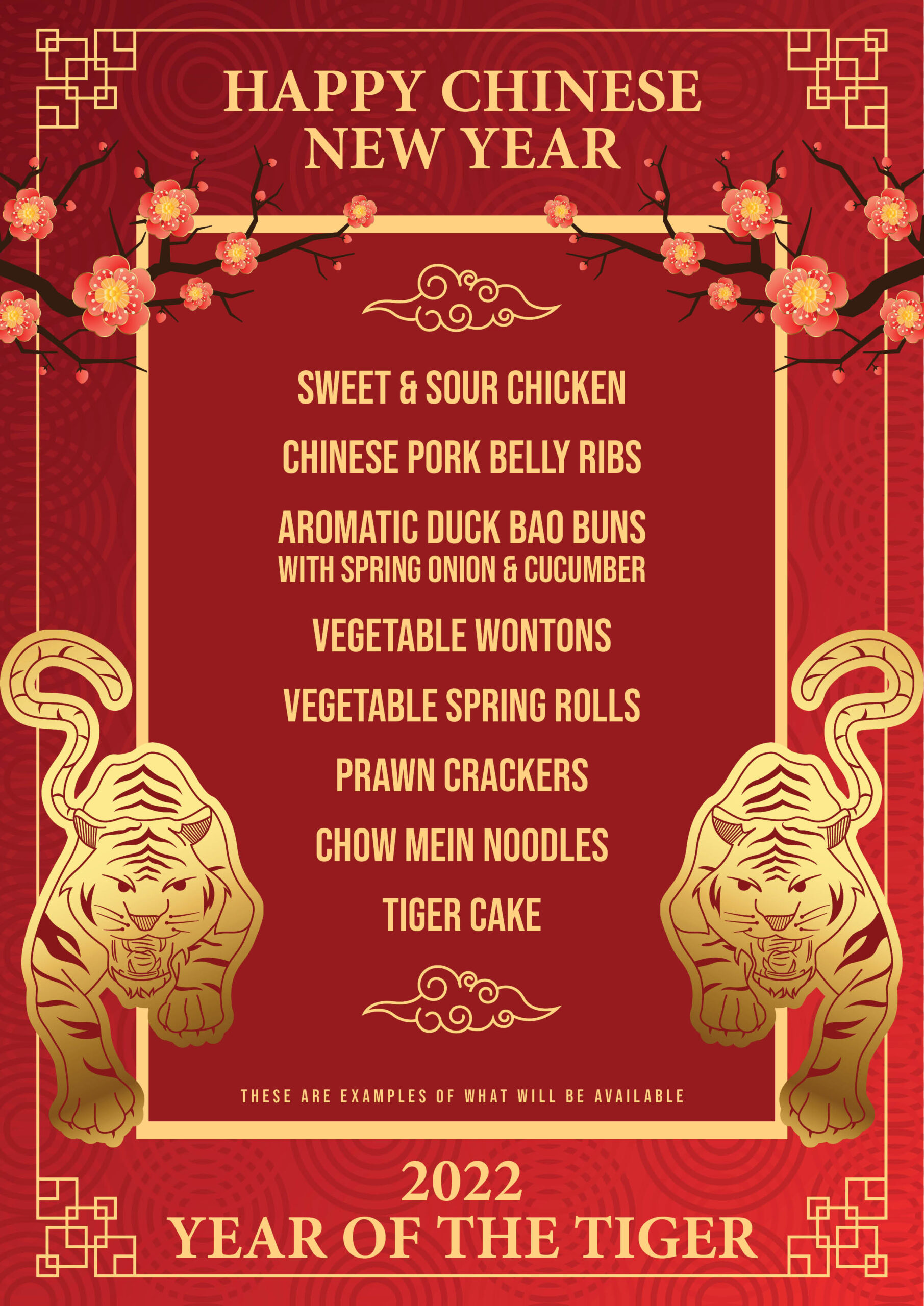 Chinese New Year EBS Kitchen Menu