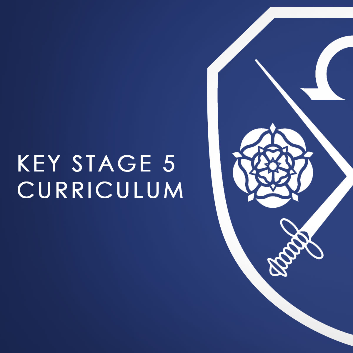 A blue background with the East Barnet School logo which says East Barnet School's KS5 Curriculum