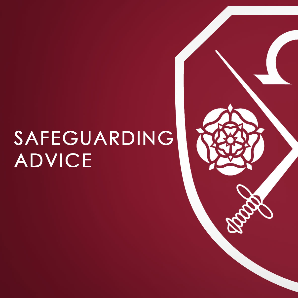 A maroon background with the East Barnet School logo which says Safeguarding
