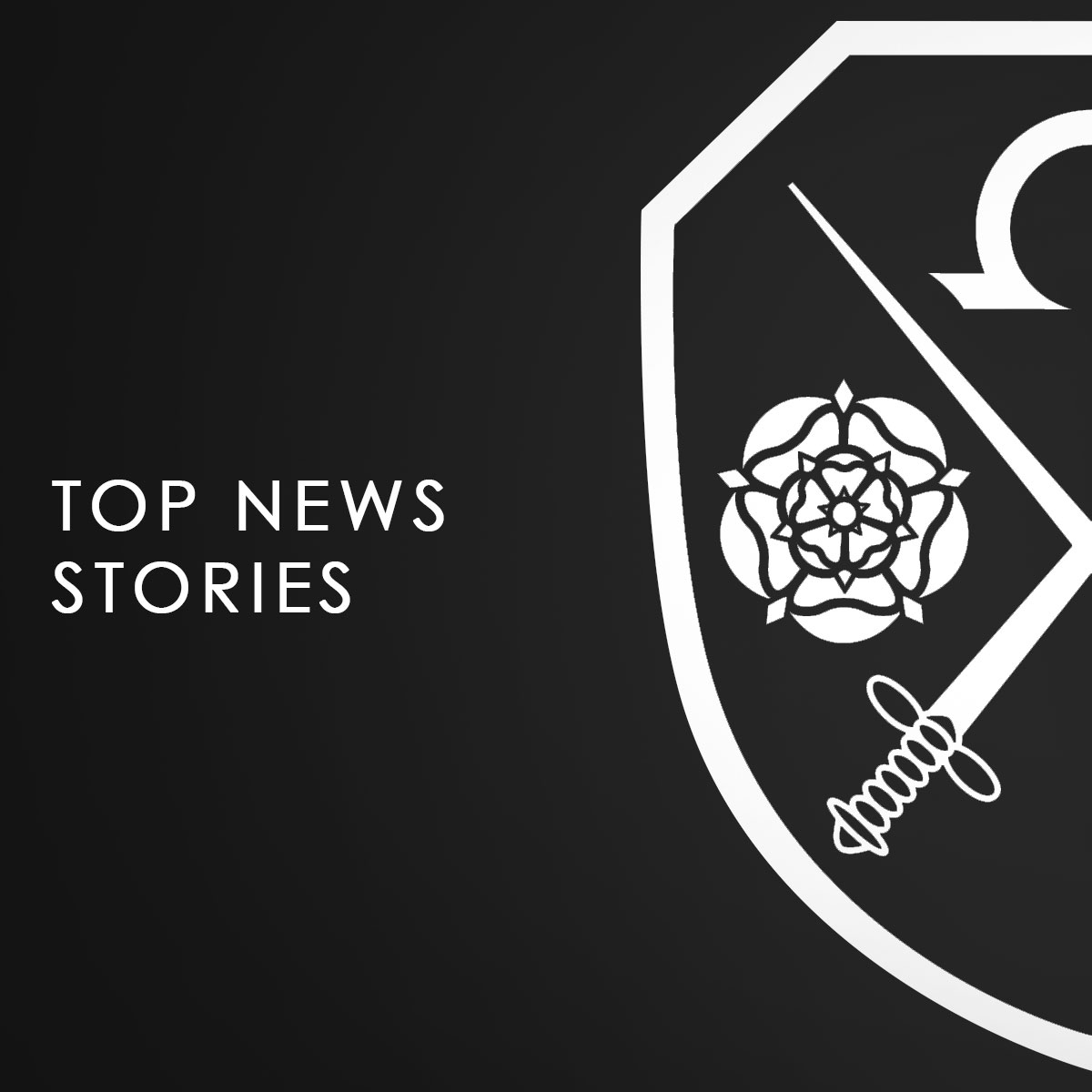 A black background with the East Barnet School logo which says Top News Stories