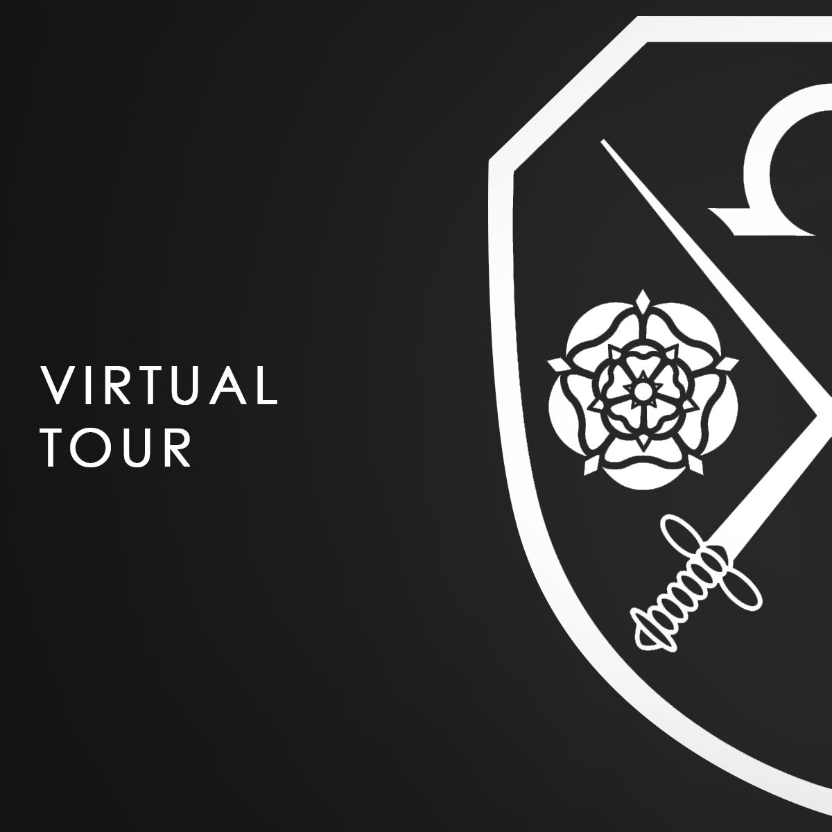 A black background with the East Barnet School logo which says Virtual Tour