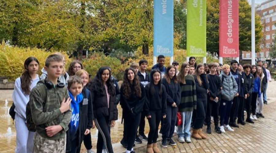 students outside the design museum
